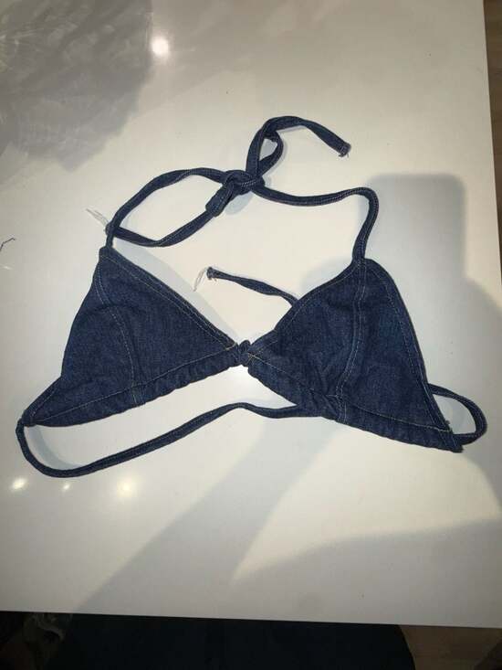 mpaz studio Other - mpaz studio Denim Triangle Bikini Top Size M-L